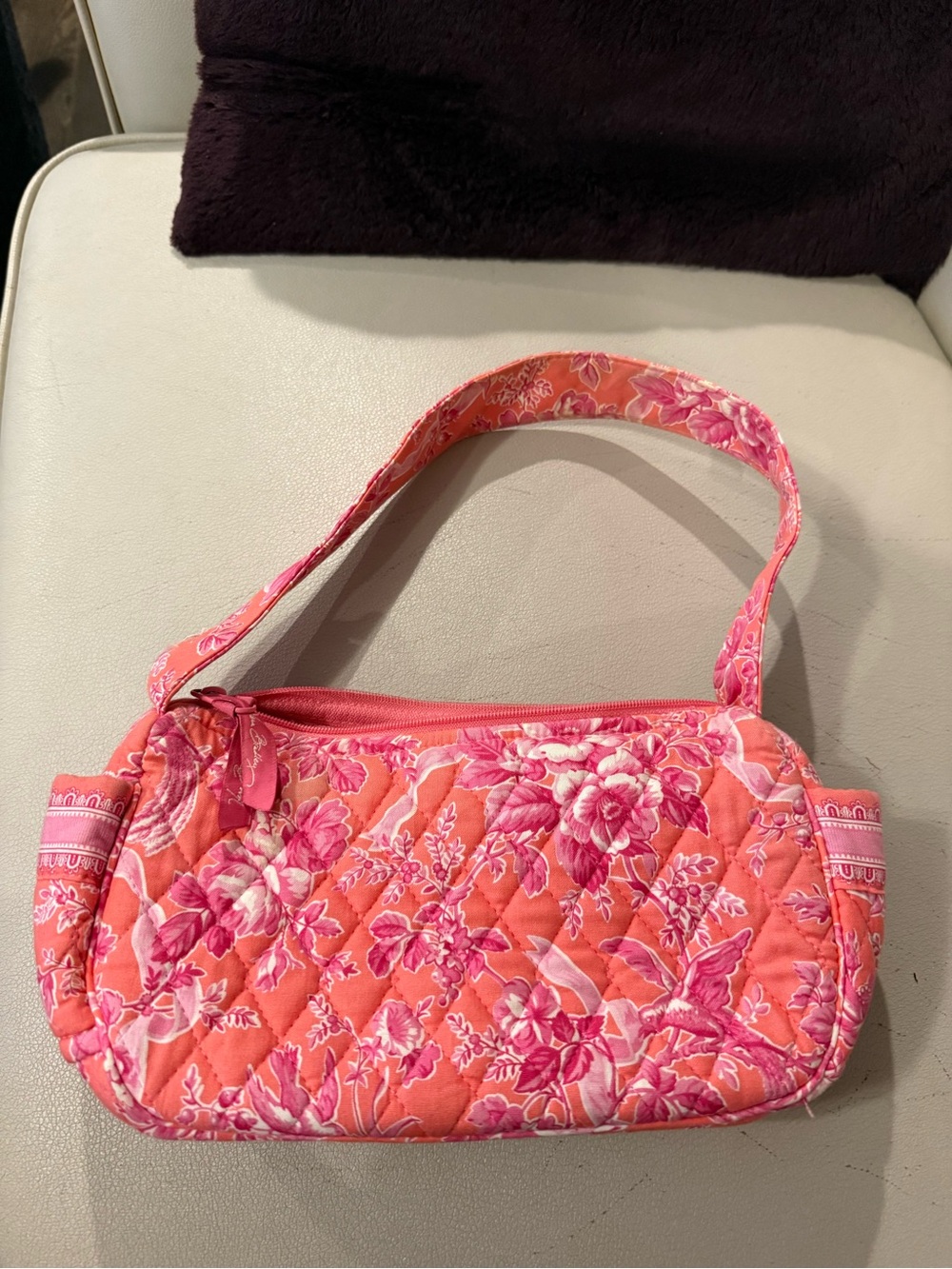 Vera Bradley Pink Floral Quilted Shoulder Bag